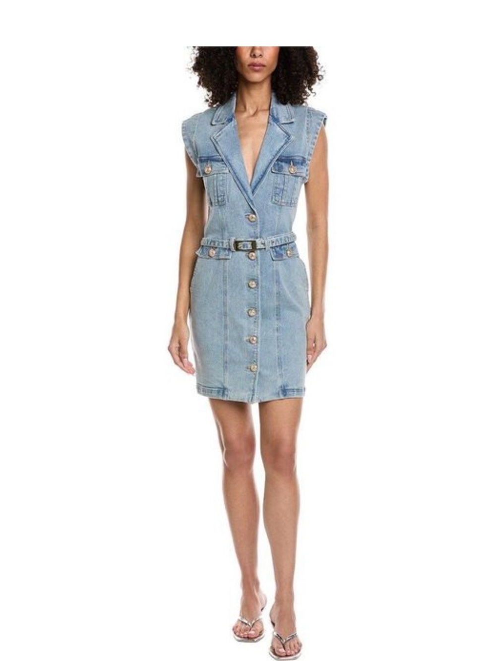 Generation Love Light Blue Denim Vest Dress